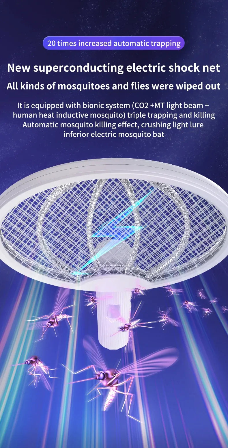 Foldable Electric Mosquito Killer with  Light