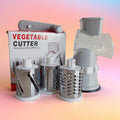 Multifunctional Roller Vegetable Cutter, 3 In 1 Vegetable Slicer And Cutter, Manual Rotary Drum Greator, Hand Roller Type Square Drum Vegetable Cutter with 3 Removable Blades For Kitchen